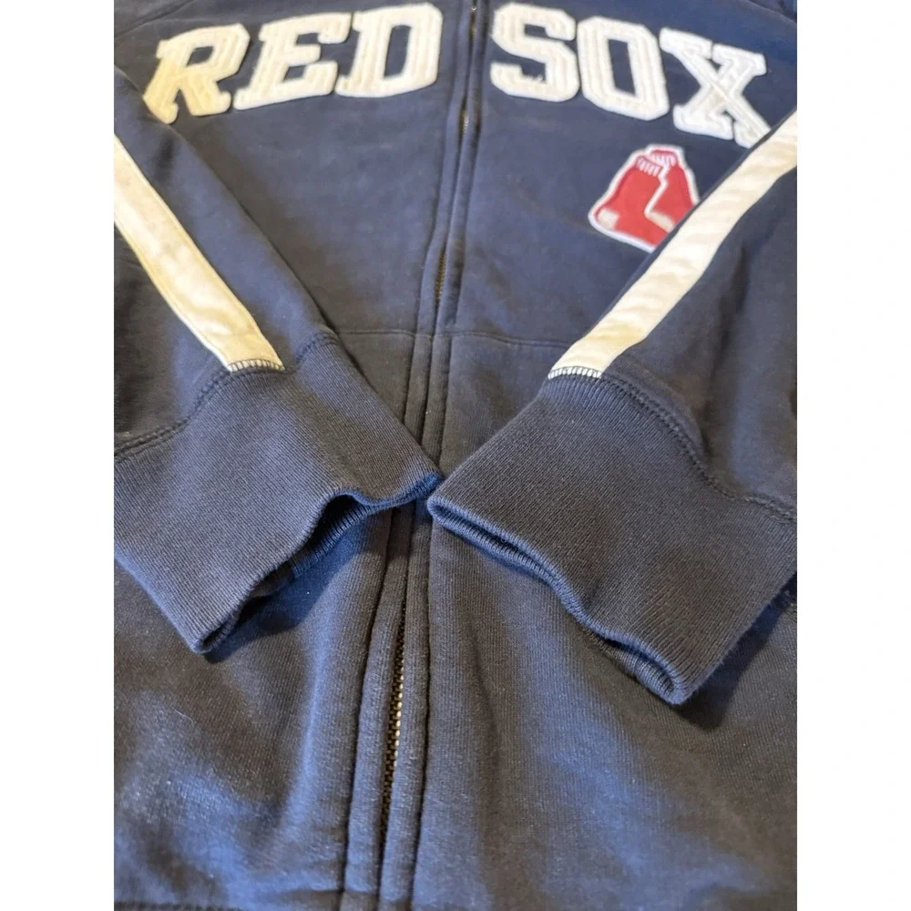 Boston Red Sox Jacket Men's Medium Blue Full Zip '47 Brand MLB Baseball Sports